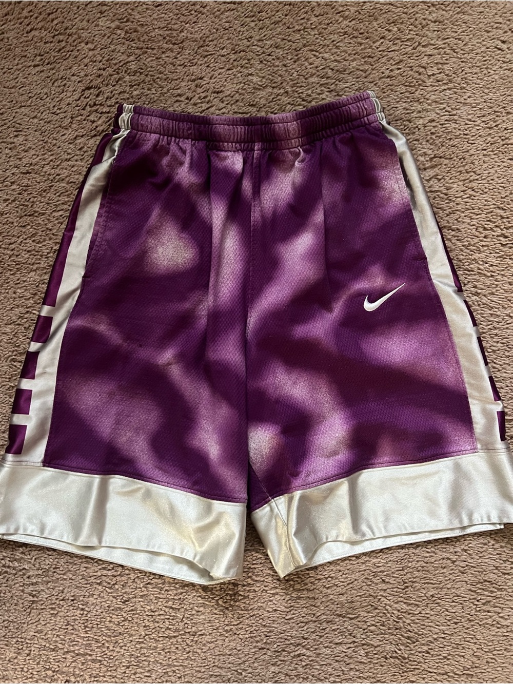 Nike Teen Purple Basketball Shorts with White Accent 4 pair
